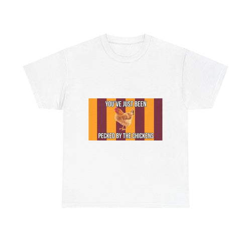 "You’ve Just Been Pecked by the Chickens" Retro Chicken Graphic Tee