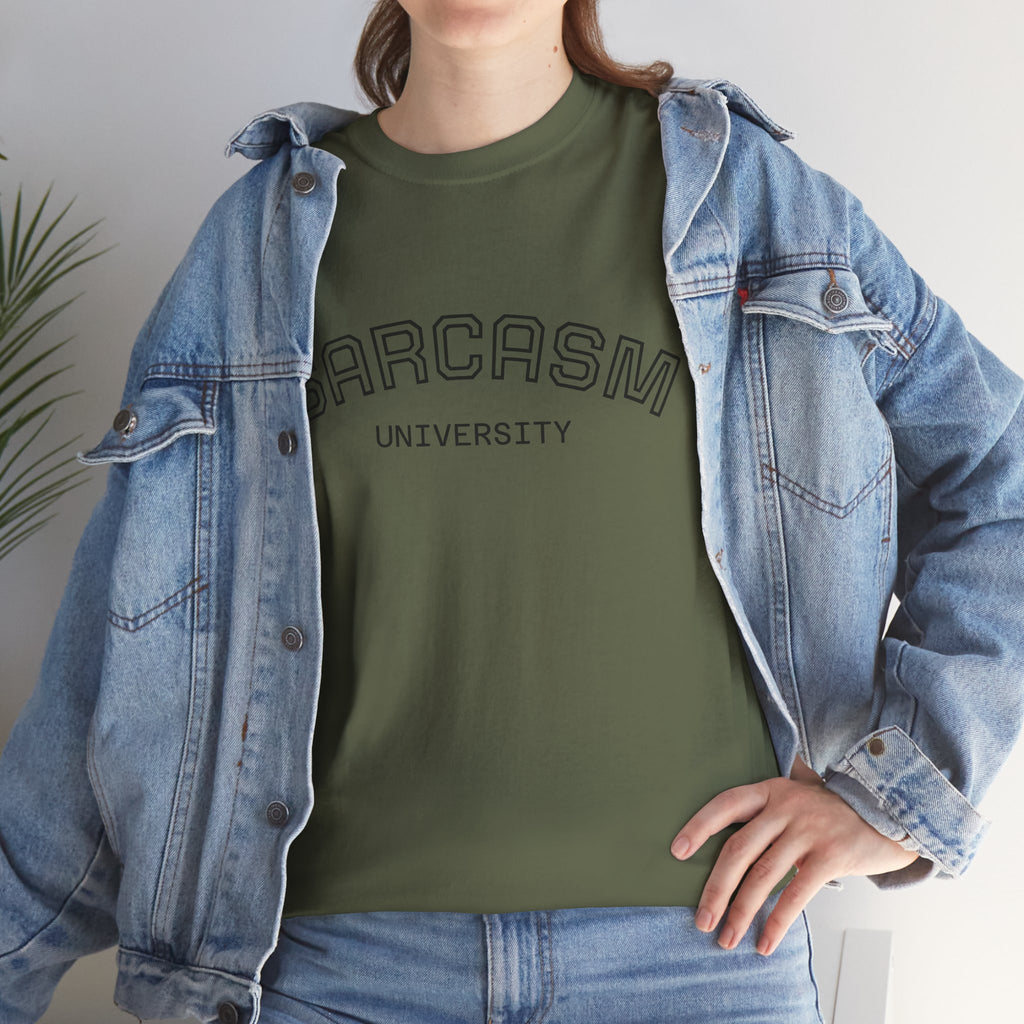 Sarcasm University T-Shirt — Funny Novelty Campus Tee
