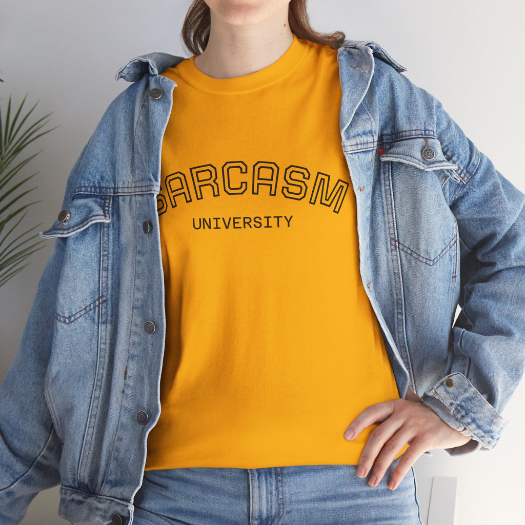 Sarcasm University T-Shirt — Funny Novelty Campus Tee
