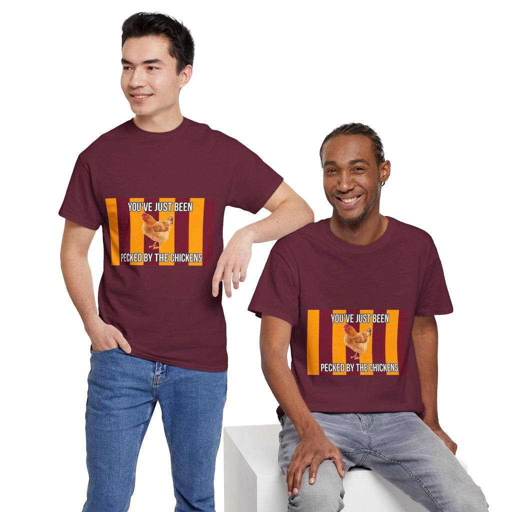 "You’ve Just Been Pecked by the Chickens" Retro Chicken Graphic Tee