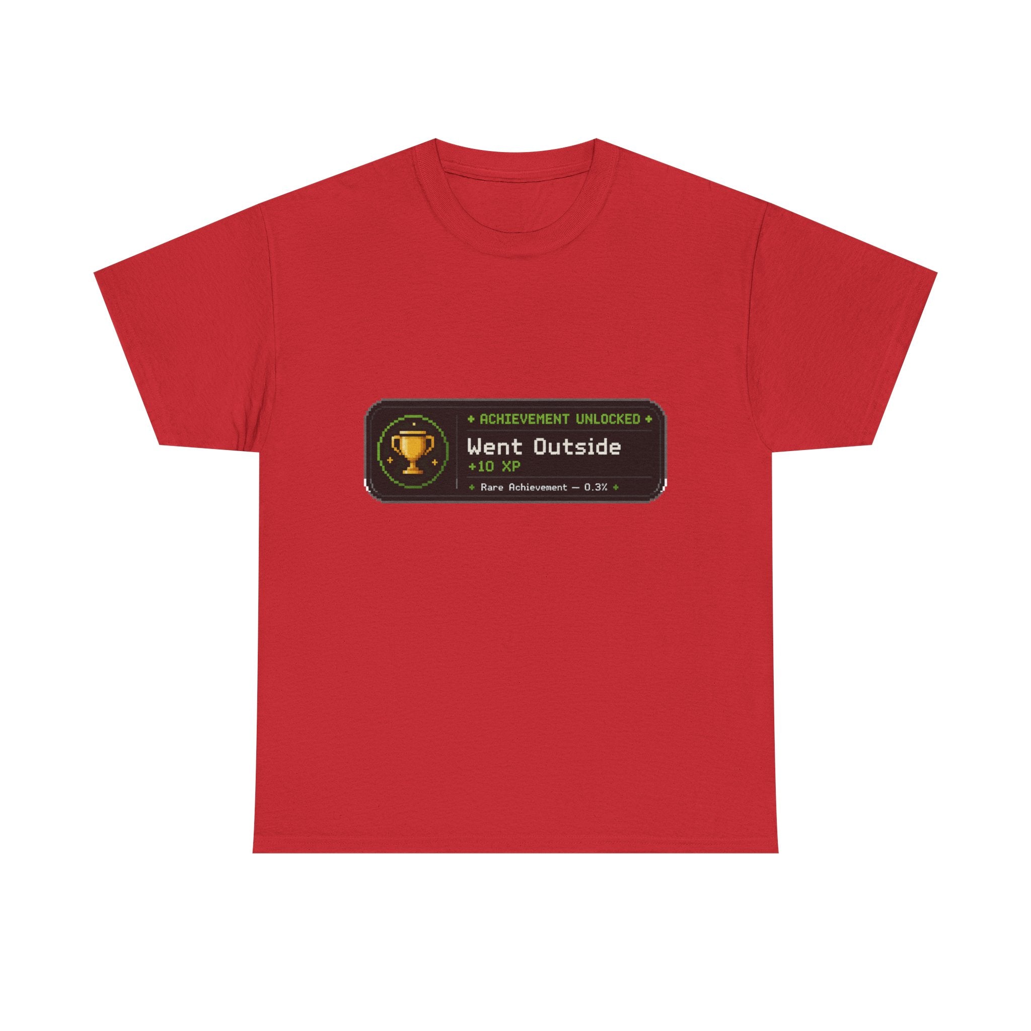 "Went Outside" Achievement Badge Tee