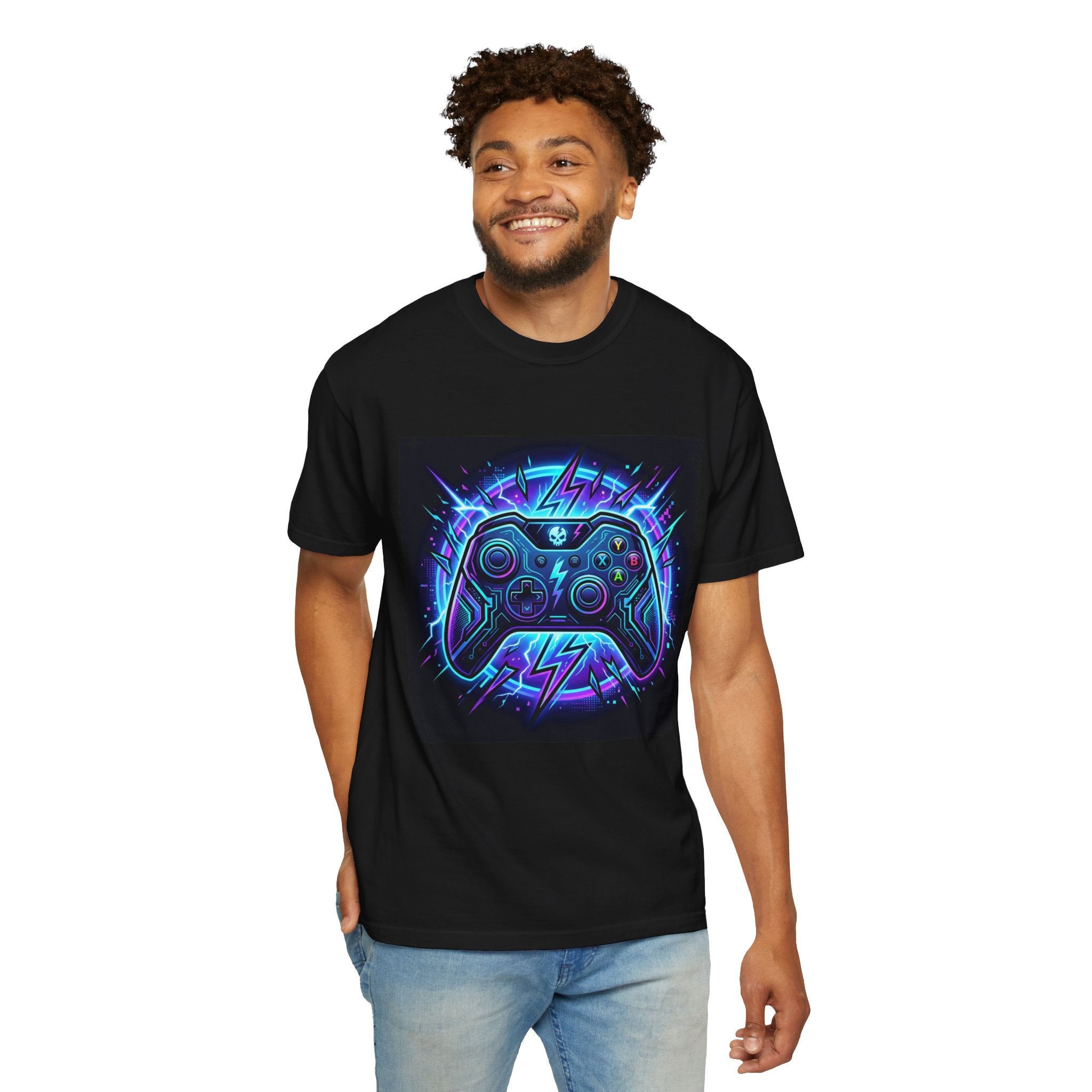 Gaming Controller T-Shirt — Neon Retro Gamer Tee