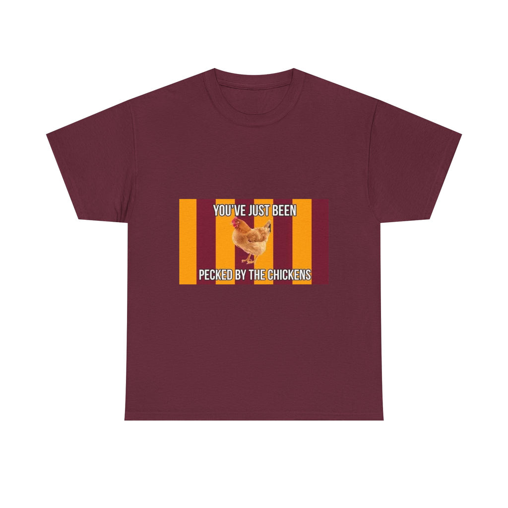 "You’ve Just Been Pecked by the Chickens" Retro Chicken Graphic Tee
