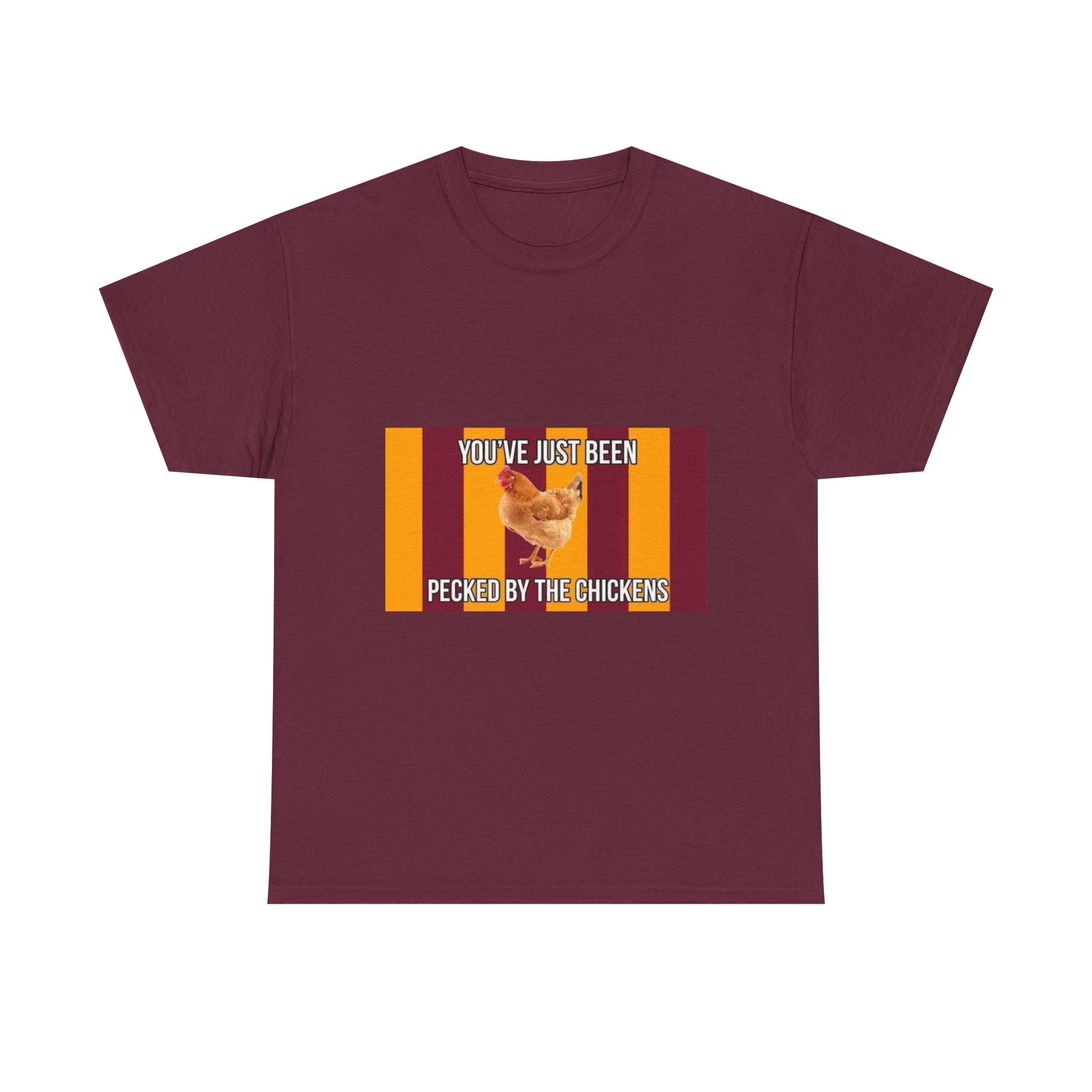 "You’ve Just Been Pecked by the Chickens" Retro Chicken Graphic Tee